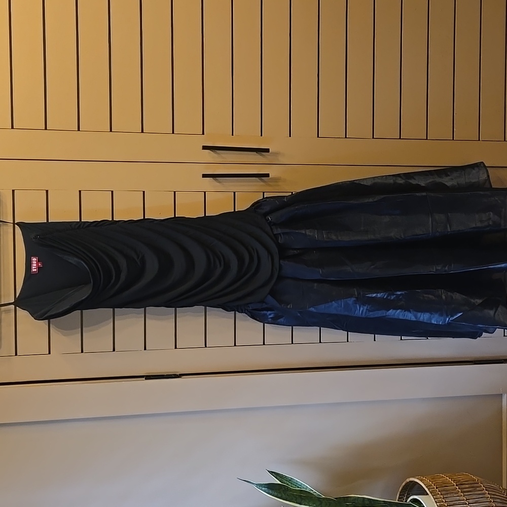 Staud LIYA DRESS BLACK NAVY Size Medium - Picture 4 of 10